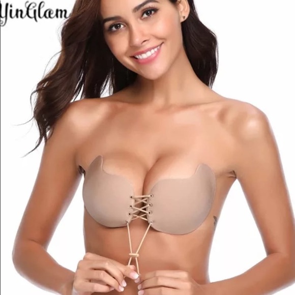 Front Lacing Silicone Push Up Bra Adhesive - Picture 1 of 5